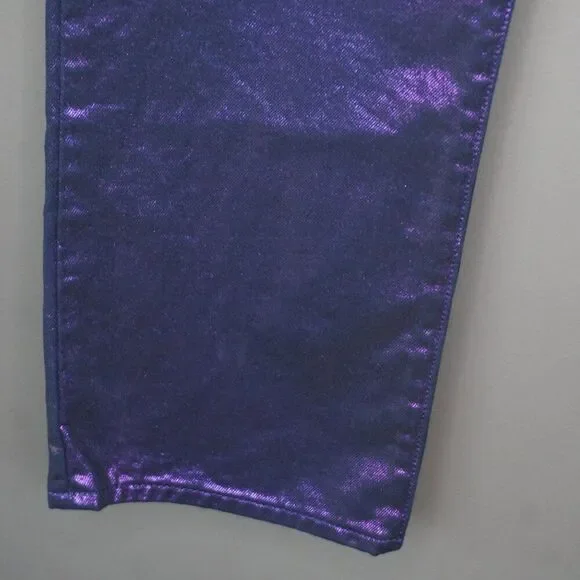 New Levi's Premium Candy Coated Ribcage Straight Ankle Jeans in Purple size 24
